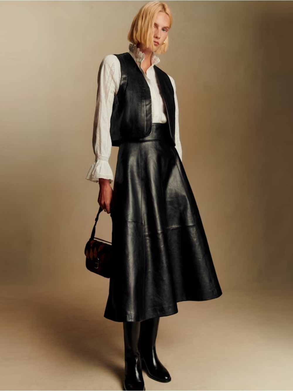 NWT - Sezane - Yasmine Skirt - Black